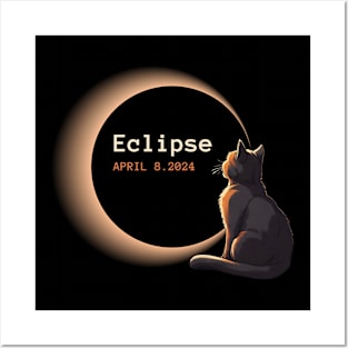 View Totality April 8 2024 Astronomy Cat Lover Solar Eclipse Posters and Art